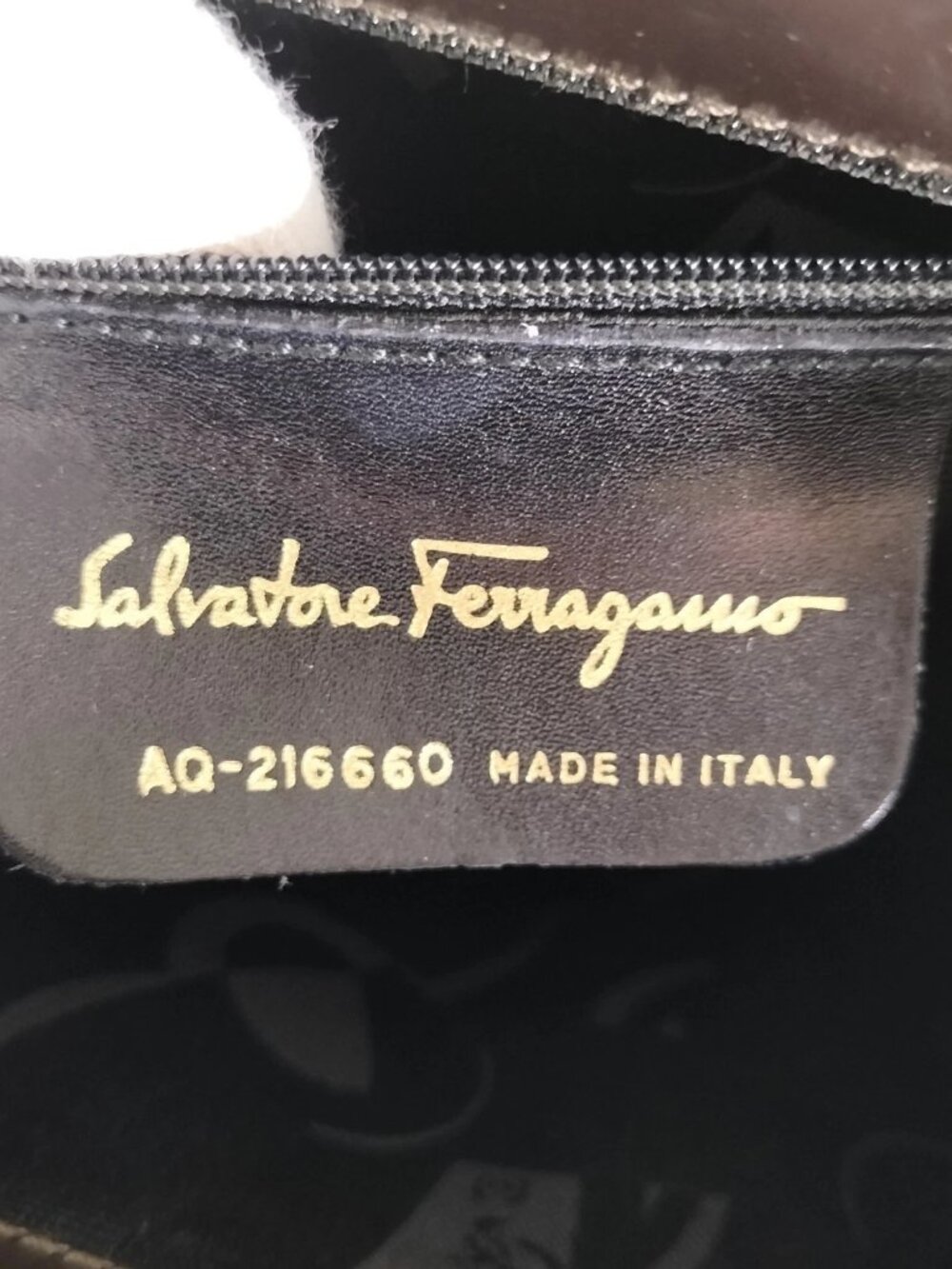 Salvatore Ferragamo Gancini Gold Hardware Double Top Handle Bag Dark Brown - Picture 9 of 10